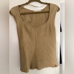 We The Free Ribbed Tan Tank Top